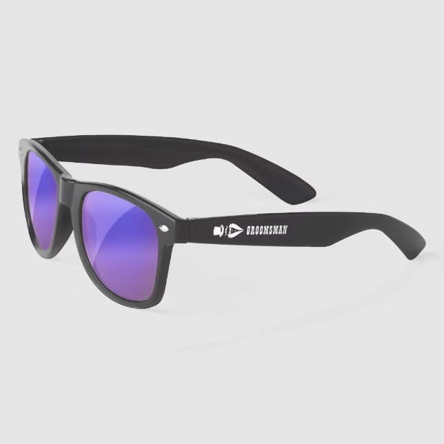 Trauzeuge Tuxedo Top Hat Custom Sonnenbrille (Links)