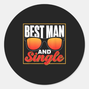 Trauzeuge und Single Party Brautteam Bachelo Runder Aufkleber