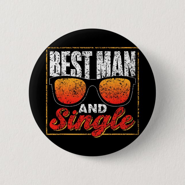 Trauzeuge und Single Team Party Groom Bride Bachel Button (Vorderseite)