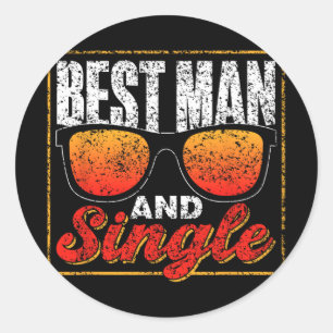 Trauzeuge und Single Team Party Groom Bride Bachel Runder Aufkleber