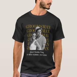 Trauzeuge Vintage-Foto individuell Junggesellenabs T-Shirt