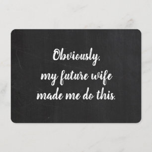 Trauzeuge-Vorschlag Funny Card Einladung