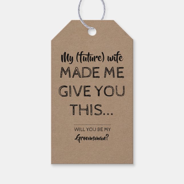 Trauzeuge Vorschlag Funny Geschenkanhänger (Vorderseite)