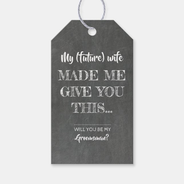 Trauzeuge Vorschlag Funny Geschenkanhänger (Vorderseite)