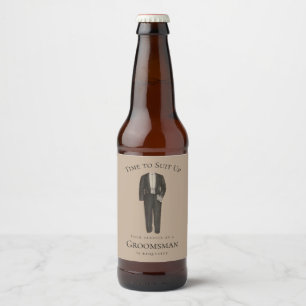 Trauzeuge Vorschlag Zeit zum Anziehen Vintage Smok Bierflaschenetikett
