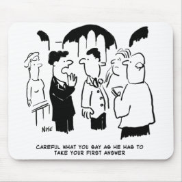 Trauzeuge-Warnung vor Bräutigam Mousepad