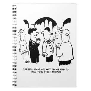 Trauzeuge-Warnung vor Bräutigam Notizblock