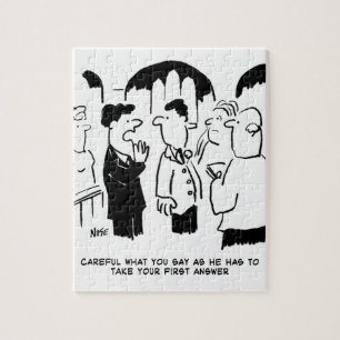 Trauzeuge-Warnung vor Bräutigam Puzzle