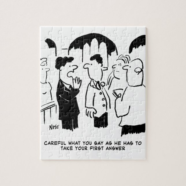 Trauzeuge-Warnung vor Bräutigam Puzzle (Vertikal)