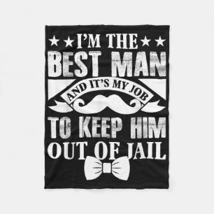 Trauzeuge Wedding Groom Funny Bachelor Stag Party Fleecedecke