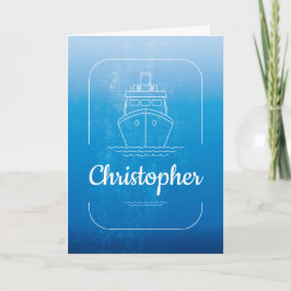 Trauzeuge Wedding Party Nautical Cruise Ship Karte