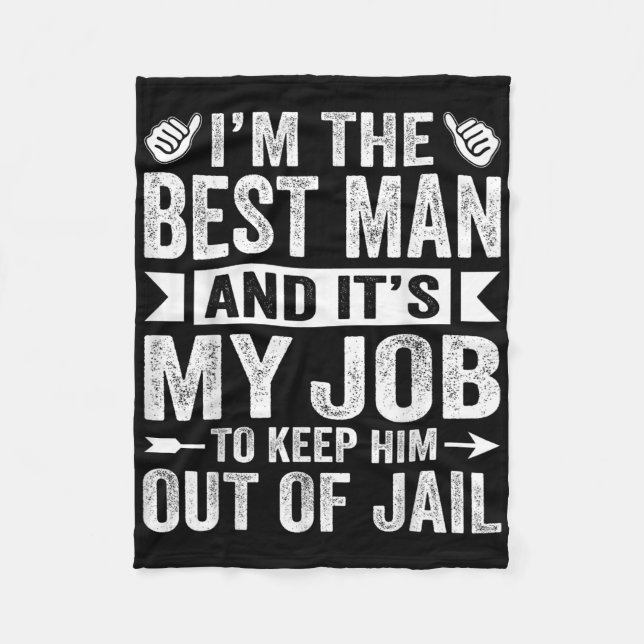 Trauzeuge Wedding Trauzeugen Funny Bridal Bachelor Fleecedecke (Vorderseite)