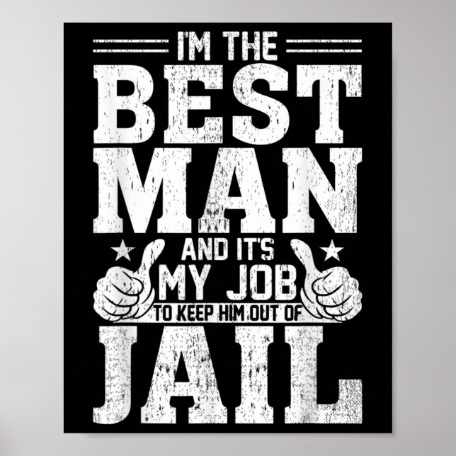 Trauzeuge Wedding Trauzeugen Funny Bridal Bachelor Poster (Vorne)