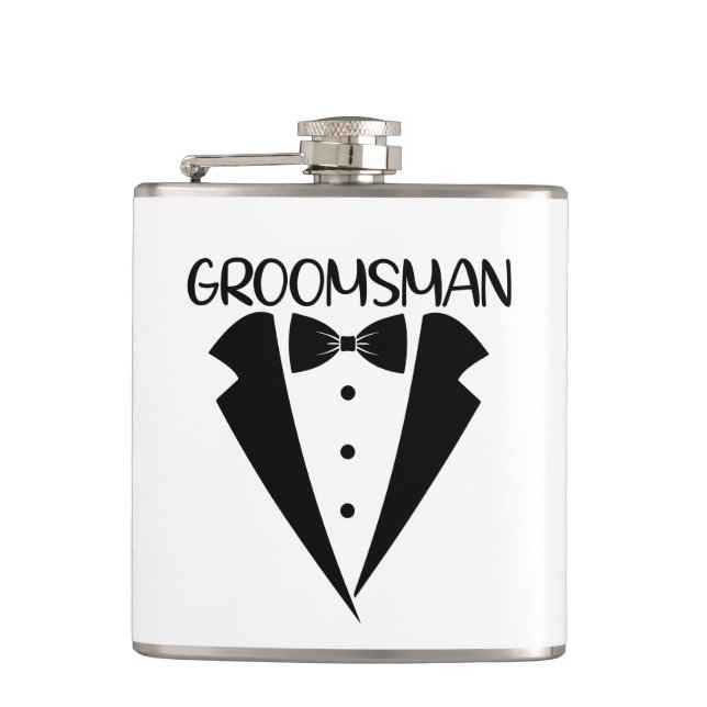 Trauzeuge Wortkunst Hochzeit Flachmann (Vorderseite)