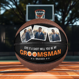 Trauzeugen Antrag Mach's klar Foto-Collage Mini Basketball