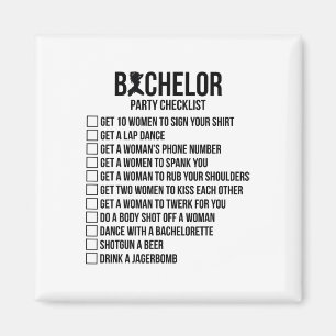 Trauzeugen Bräutigam Squat Männer Junggeselle Vorr Magnet