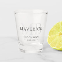 Trauzeugen Geschenk Moderne Trendige Monogramm Anf