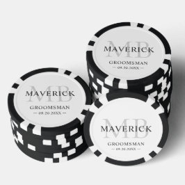 Trauzeugen Geschenke - Monogram-Gastgeschenke Hoch Pokerchips