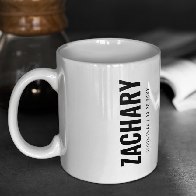 Trauzeugen gibt Masculine Wedding Party Trauzeuge Kaffeetasse (Von Creator hochgeladen)