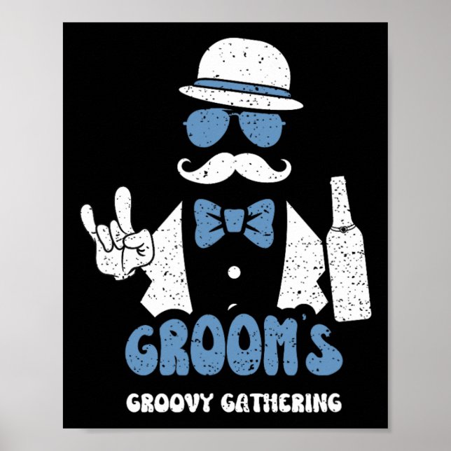 Trauzeugen Groom's Groovy Ansammlung - Groom Redew Poster (Vorne)