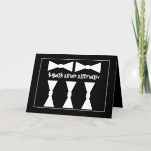 Trauzeugen Hochzeitseinladung mit Fliege Einladung