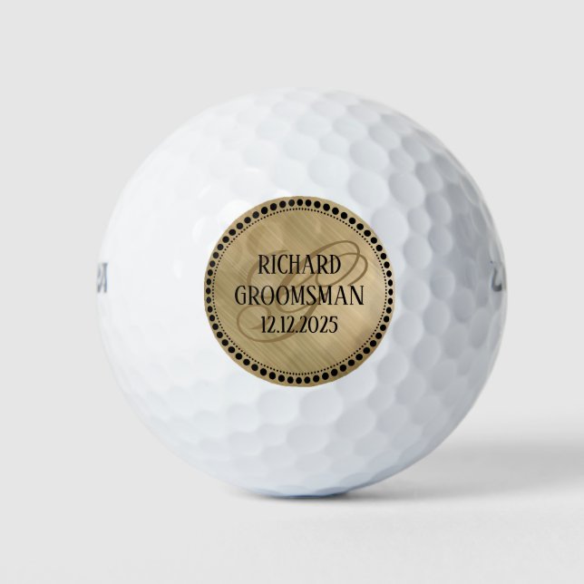 Trauzeugen Hochzeitsfeier Golfball (Vorderseite)