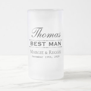 TRAUZEUGEN HOCHZEITSPARTY FROSTED MUG (16 oz) Mattglas Bierglas