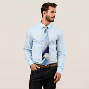 Trauzeugen Modernes Farbgebläses Navy Silver Krawatte