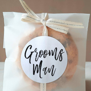 Trauzeugen   Script Style Wedding Runder Aufkleber