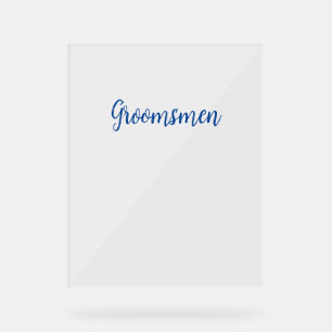 Trauzeugen Simple Wedding Blue Typografy Text Acrylschild