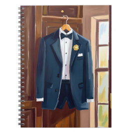 Trauzeugen-Tuxedo | Hochzeit Junggeselle Wasserfar Notizblock
