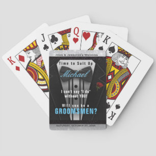 Trauzeugetuxedo-Einladungs-Anzug oben Spielkarten