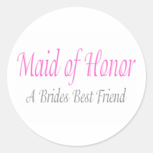 Trauzeugin (A Brides Best Friend) Runder Aufkleber