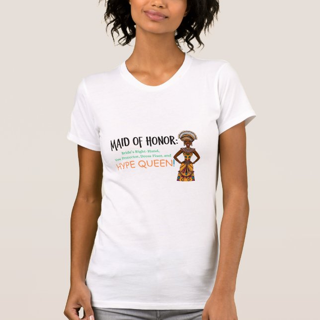 Trauzeugin Afrikanisch Inspiriert T-Shirt (Vorderseite)