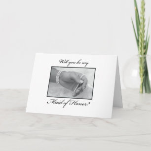 Trauzeugin anfordern Schwarz, Weiß Einladung