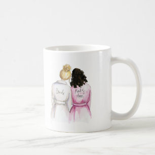 Trauzeugin? Blondes Brötchen-Braut-Schwarzes Kaffeetasse