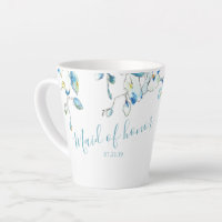 Trauzeugin Blue Watercolor Orchid Tasse