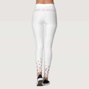 Trauzeugin Bridal Rose Gold Glitzer Leggings