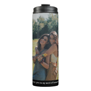 Trauzeugin Bridal Vorschlag Friend Foto Einzigarti Thermosbecher