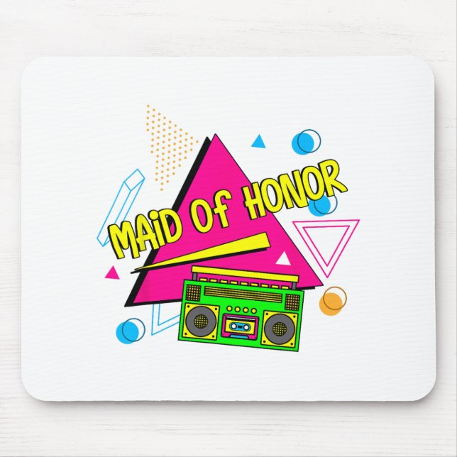 Trauzeugin Bridesmaid Bride Squad Retro Bac Mousepad (Vorne)