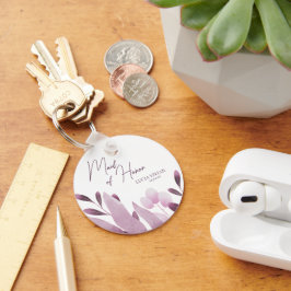 Trauzeugin Burgundy Big Blätter Hochzeitsgeschenk Schlüsselanhänger