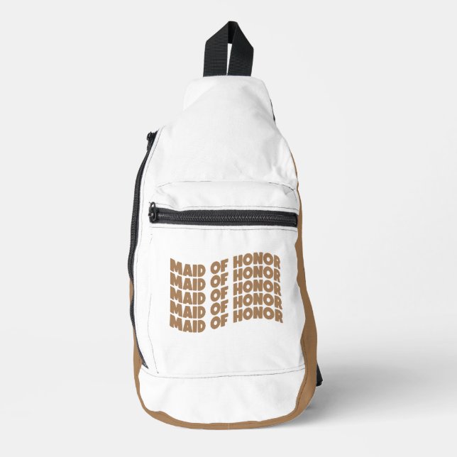 Trauzeugin Compact Light Brown Crossbody Bag (Vorderseite)