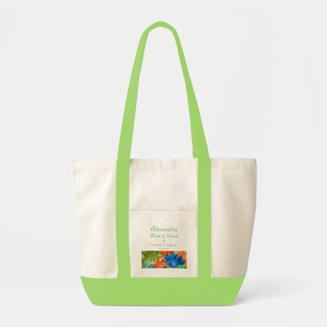 "Trauzeugin" - Crazy Daisies Tragetasche (Vorne)