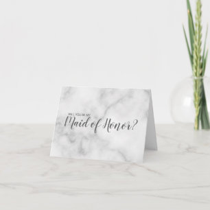 Trauzeugin Elegant Marble Script Einladung