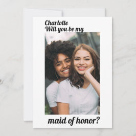 Trauzeugin Foto Hochzeit Personalisiert Einladung