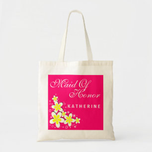 Trauzeugin Frangipani Floral Budget Totbeutel Tragetasche
