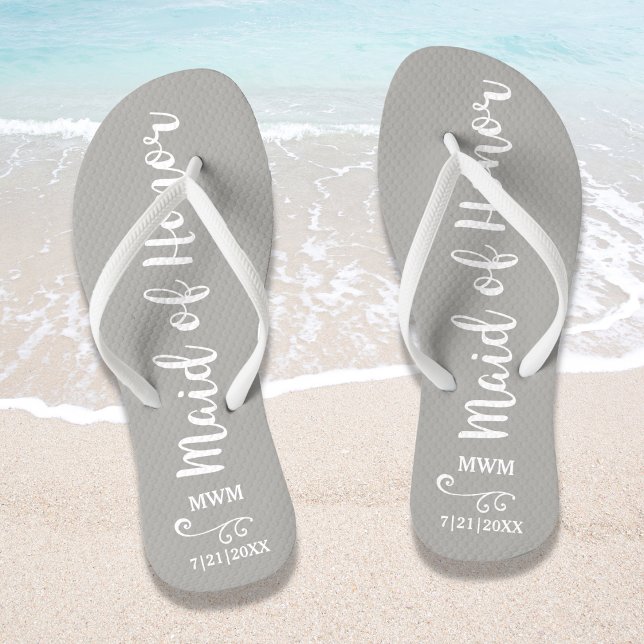 Trauzeugin Gastgeschenk Hochzeit Name Monogramm Gr Flip Flops (Von Creator hochgeladen)