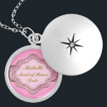 Trauzeugin GESCHENK-STERLINGsilberLOCKET Versilberte Kette<br><div class="desc">Perfektes Geschenk für Ihre Brautparty TRAUZEUGIN dieser schöne Anhänger ist ein perfektes Stück, zum jeder möglicher Ausstattung zu betonen und sie können sie tragen für immer. .PINK fließen schön für dieses herrliche Stück. Großes SPEZIELLES GESCHENK FÜR IHRE TRAUZEUGIN in Ihrem Brautparty kommt in Sterling, oder überzogen ODER LOCKET KOMMT AUCH...</div>