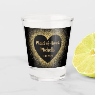 Trauzeugin Gold Herzname Geschenke Hochzeit Schnapsglas
