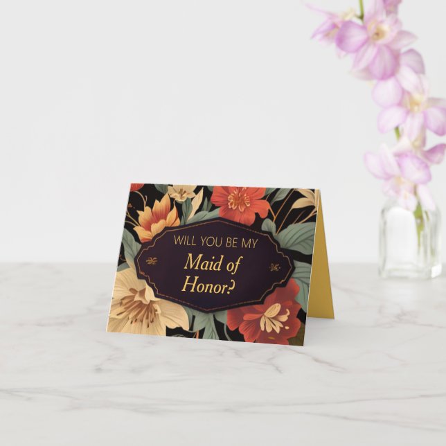 Trauzeugin Karte (Orchidee)